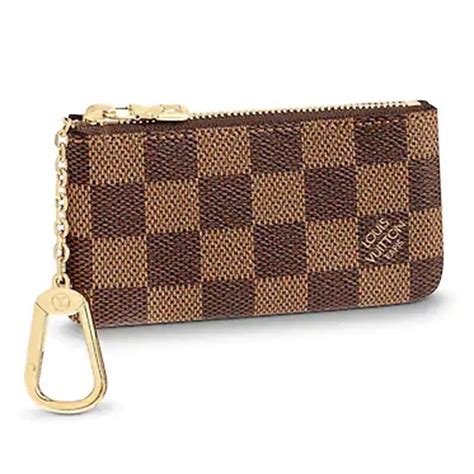 LOUIS VUITTON key chain Unchapé Damier Ebene Brown 